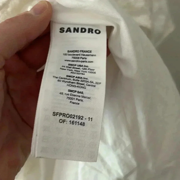 NWT Sandro Gianni Embroidered Cotton Mini Dress - Picture 8 of 9